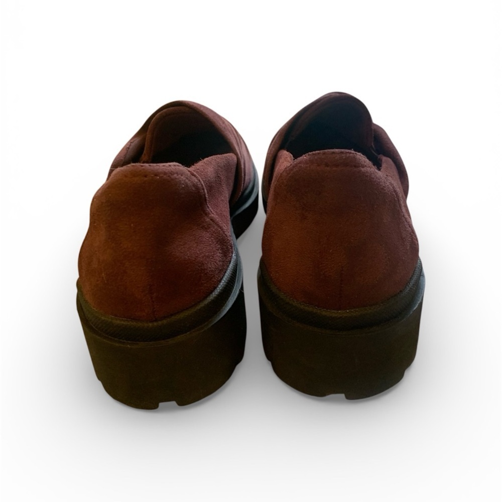 Clarks Collection Burgundy Suede Loafers | Comfort Slip-On | Size 9.5 - Picture 2 of 5
